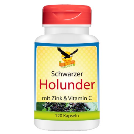 Schwarzer Holunder mit Vitamin C & Zink, 120 Kapseln