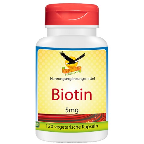 Biotin - Vitamin B7 (Vitamin H), 5mg, 120 Kaps