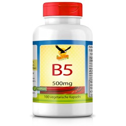 Vitamin B5 Pantothensäure 500mg, 100 Kapseln