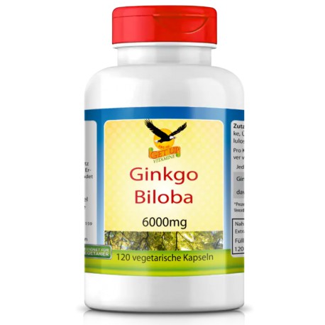 Ginkgo Biloba 6.000mg, 120 Kapseln - GET UP!